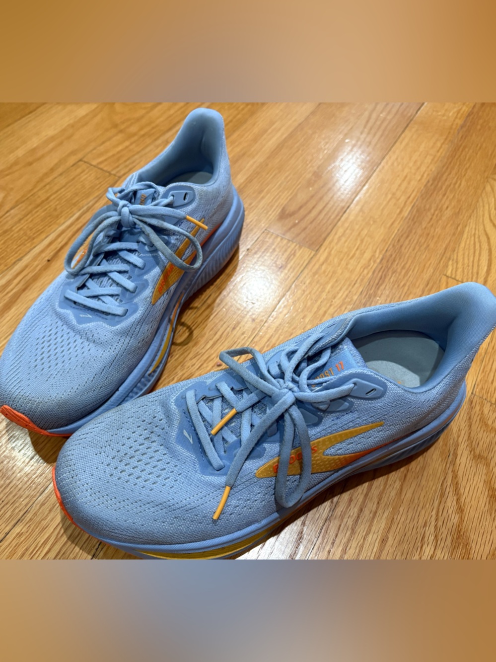 Brooks Women's Sky Blue and Orange Running Sneakers